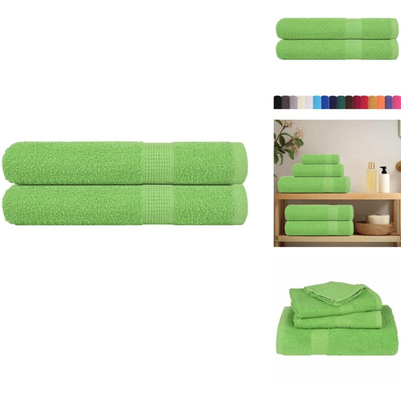Handtücher 2 Stk. Apfelgrün 100x200 cm 360 g/m² 100% Baumwolle - Handtuch - Handtücher - Strandtuch - Badetuch