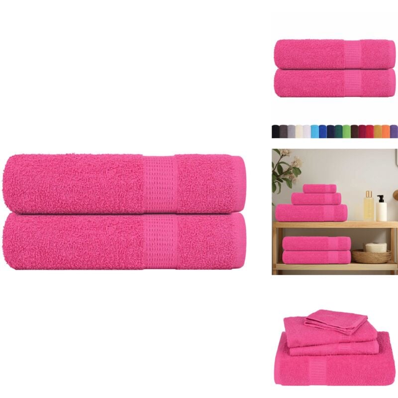 Handtücher 2 Stk. Rosa 50x100 cm 360 g/m² 100% Baumwolle - Handtuch - Handtücher - Badetuch - Gesichtstuch