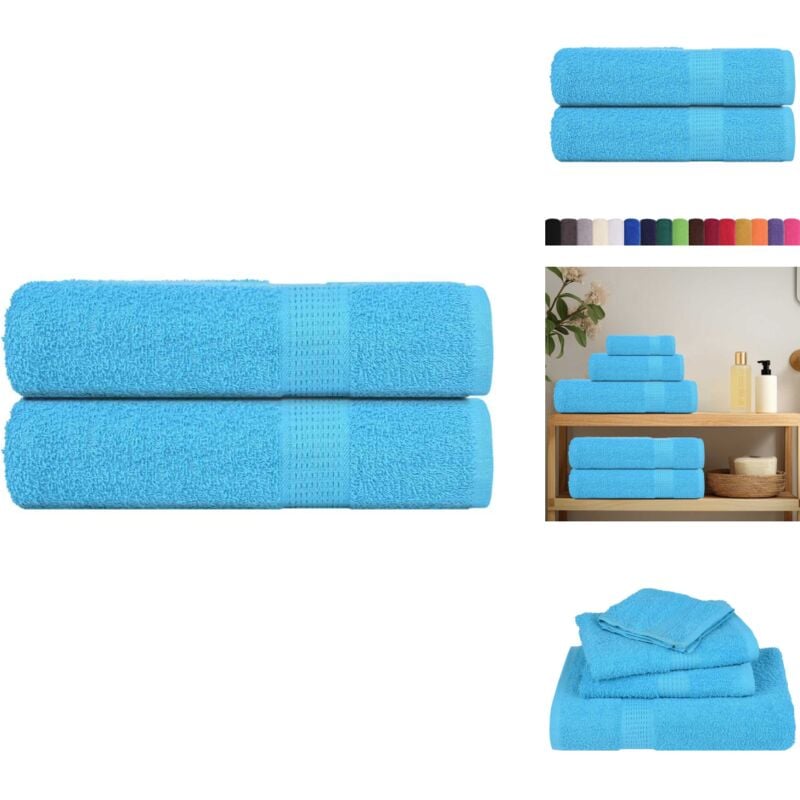 Handtücher 2 Stk. Türkis 50x100 cm 360 g/m² 100% Baumwolle - Handtuch - Handtücher - Badetuch - Gesichtstuch