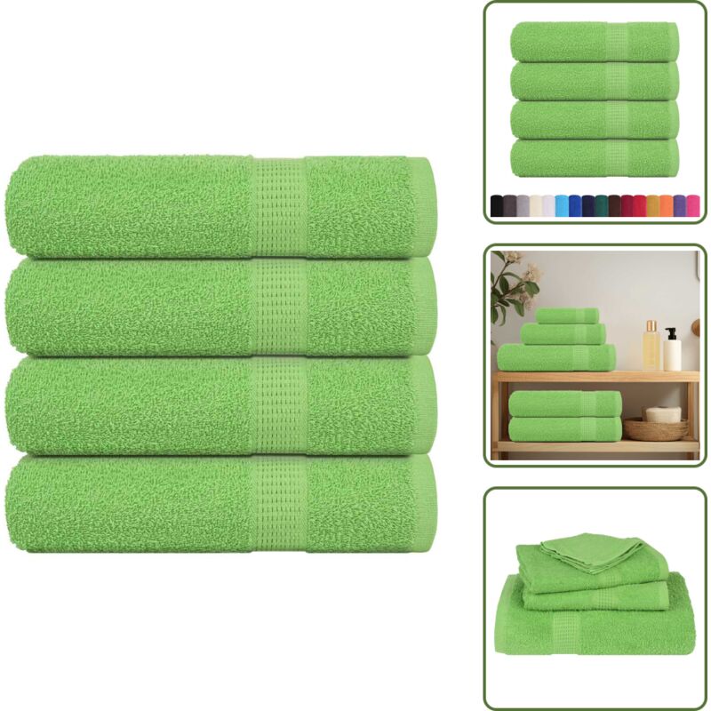 Handtücher 4 Stk. Apfelgrün 50x100 cm 360 g/m² 100% Baumwolle - Handtuch - Handtücher - Badetuch - Gesichtstuch