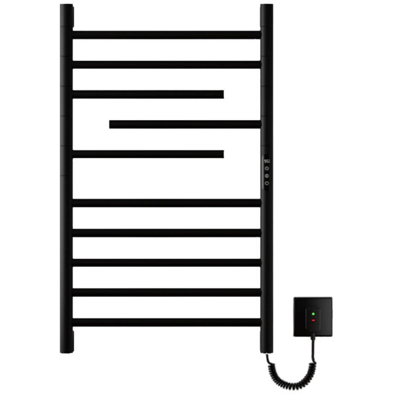 Handtuchheizkörper Elektrisch, 250W Badheizkörper Elektrisch Touch-Steuerung 35-70°C, 10 Stangen Handtuchtrockner (3 Armen Drehbar 180°),