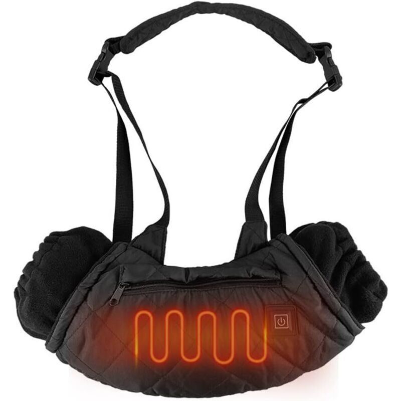 Handwärmerärmel, USB-beheizbare Handschuhe mit 3 Geschwindigkeitsstufen, elektrisch beheizbare Handschuhe mit verstellbarem Hüftgurt und Fleecefutter