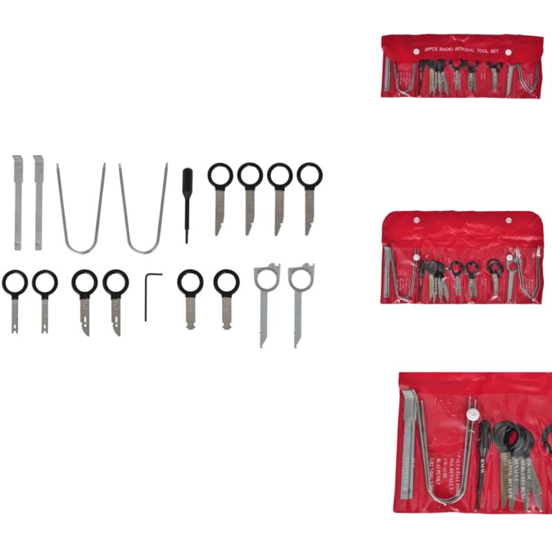 Vidaxl - Autoradio-Ausbauwerkzeug-Set - Auto Werkzeug - Radioservicezubehör - Autoradiosausbausatz - Car Audio Tools - Werkstattbedarf