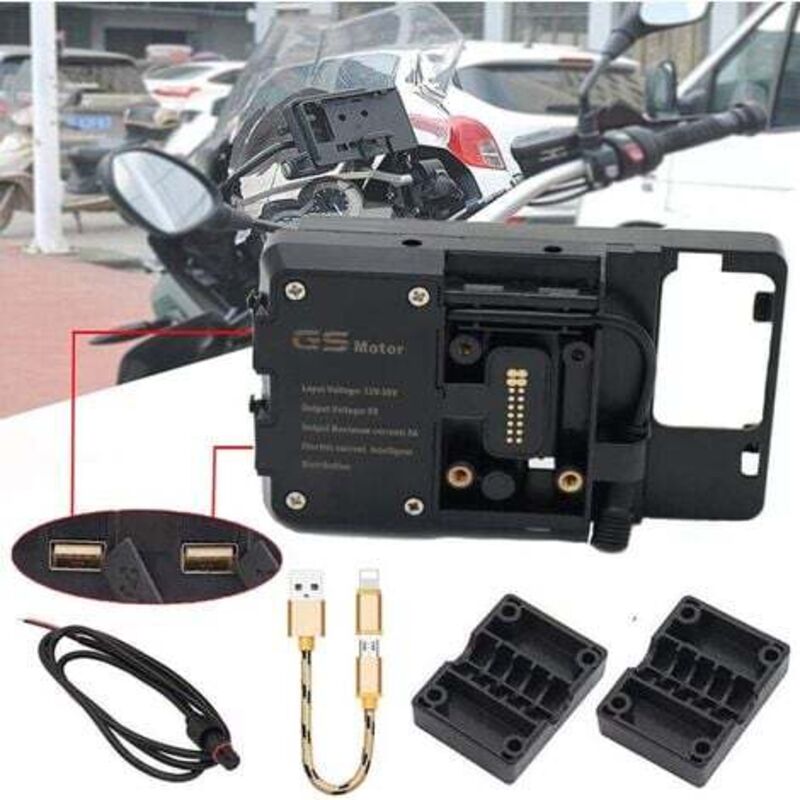 Handy-Navigationshalterung, Zubehör mit USB-Kabel, passend für Honda bmw R1200RS F850GS F750GS F800GS Motorrad-Handy-Navigationshalterung