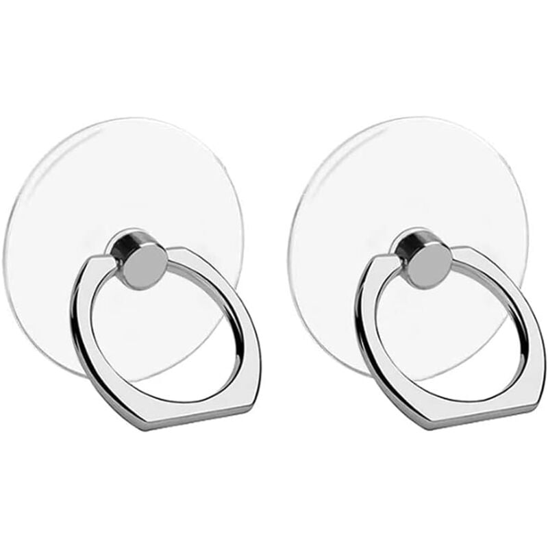 Handy Ringhalter 2 Stück, 360 Rotation Transparent Handy Ringhalter Finger Handygriff Handyring Handyhalter Finger Kompatibel für Handys