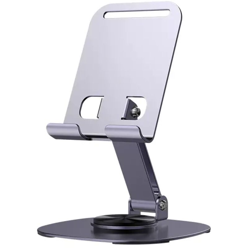 Handy- und Tablet-Ständer für den Schreibtisch, 360°-Drehung, Schwenkfuß, Tablet-Halterung, tragbarer Aluminiumständer, verstellbares