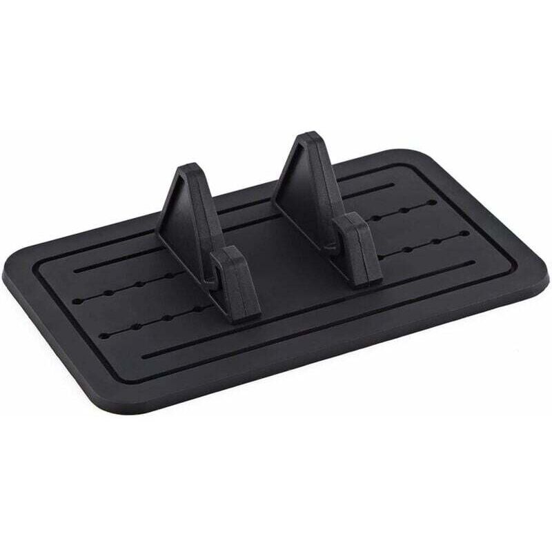 Handyhalterung Auto, Rutschfeste Silikon Auto Smartphone Halterung Handyhalterung für Handys bis zu 7 Zoll Bildschirm, Schwarz, 1Stk-