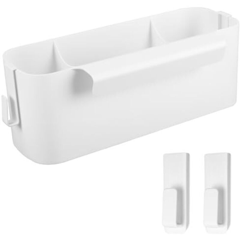 Hängekorb-Aufbewahrung, Hänge-Nachttisch-Aufbewahrung aus Kunststoff für Etagenbetten mit 2 abnehmbaren Haken, Mehrtisch-Aufbewahrung für Büro,