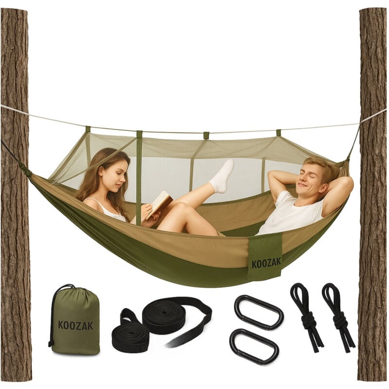 Hängematte mit Moskitonetz, Liegestuhl, Touristenbett, Survival-Doppelgeräte