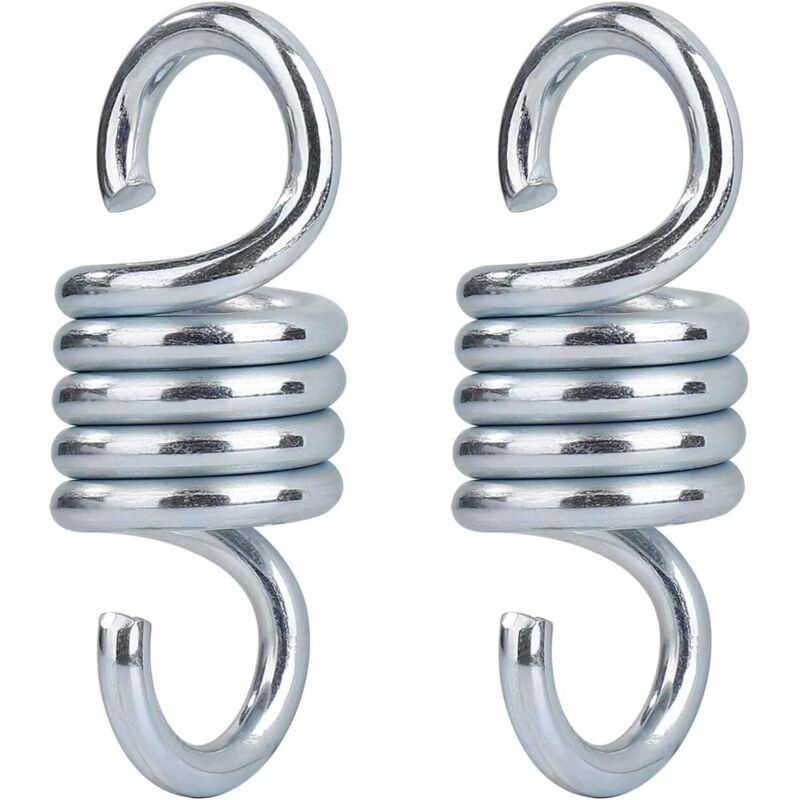 Csparkv - Hängematten-Federhaken aus verzinktem Stahl, maximale Belastung 500 kg, für Garten, Veranda, Schaukel, Hängesessel, 2 Stück