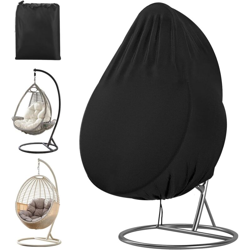 Hängesessel Abdeckung Abdeckung für Hängesessel 210D Oxford-Stoff Abdeckplane mit Reißverschluss Kordelzug Wasserdicht Winddicht UV-Beständig