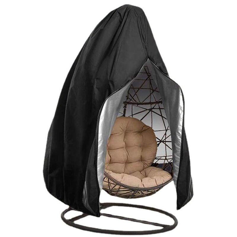 Hängesessel Abdeckung groß Abdeckplane hängesessel schutzhülle Abdeckhauben für Schwebesessel Stoff mit PU-Überzug Regenabdeckung Wasserdichtes