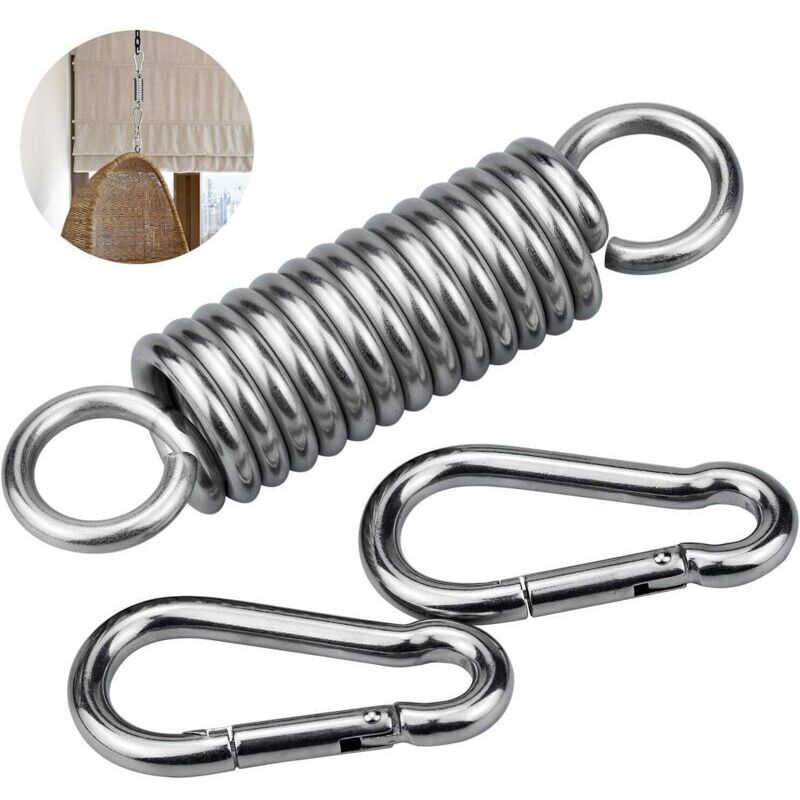 Hängesessel, Schwingfeder mit 2 Karabinern, Stahlfeder für Hängesessel, Hängesessel, Hängesessel, Hängesessel, Hängesessel, Yoga, Veranda