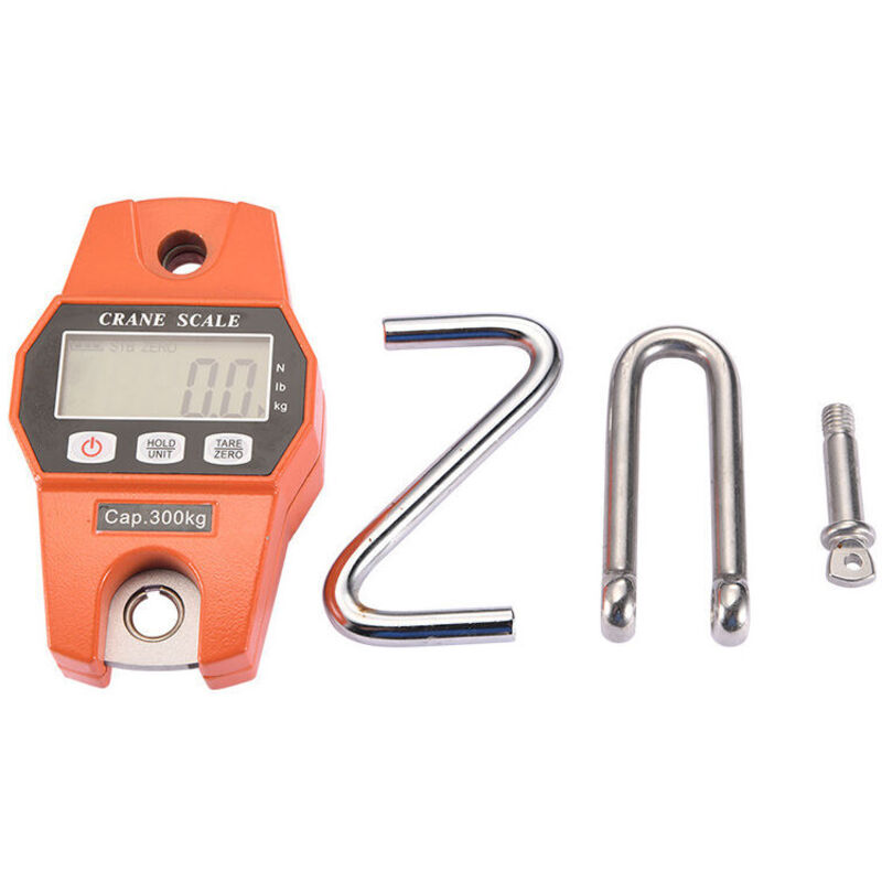 Longziming - Hängewaage, 300 kg, digitale Waage für Bauernhof, Jagd, Outdoor, Bassangeln, Großwild, großes Gepäck, große Fische und Heben mit