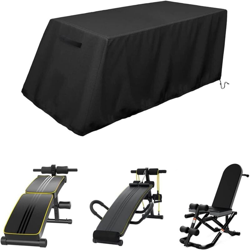 Hantelbank-Abdeckung, 152 x 46 x 54 cm, staubdicht, für Zuhause, draußen und drinnen