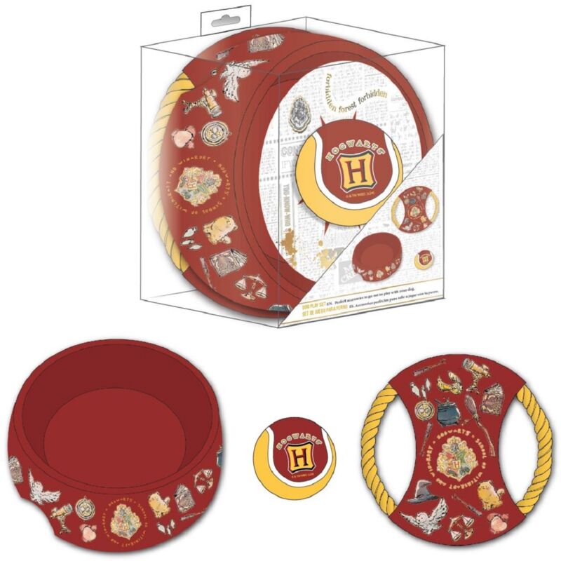 Harry Potter - Hunde-Willkommensset – 3-teilig mit Napf, Spielzeug und Ball