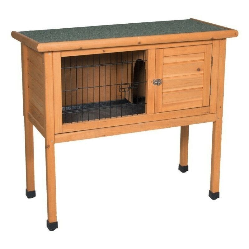 Suinga - Holzhaus für Kaninchen 91x45x70 cm Kaninchenstall mit Abnehmbarem Wasserdichtem Dach und Unabhängigen Türen für das Nest und d