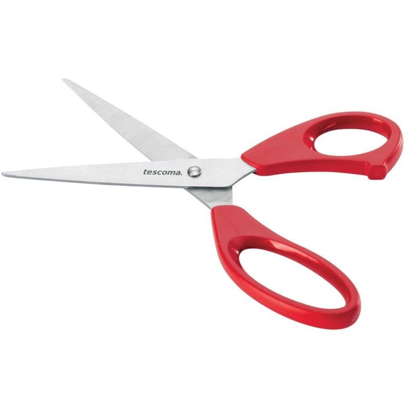 Haushaltsschere 'Presto' rot für gängige Materialien aus rostfreiem Stahl und Kunststoff mit Antihaftbeschichtung