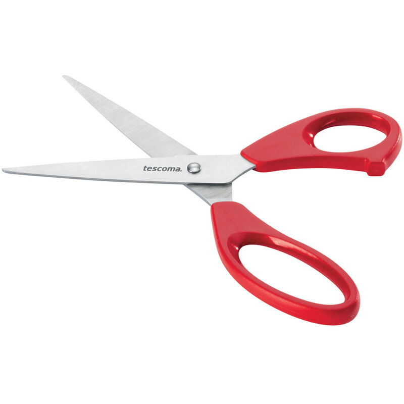 Haushaltsschere 'Presto' rot für gängige Materialien aus rostfreiem Stahl und Kunststoff mit Antihaftbeschichtung