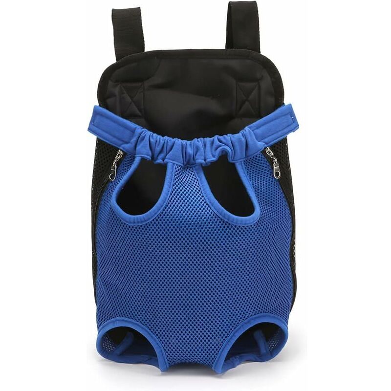 Haustier-Rucksack, verstellbarer Haustier-Rucksack, Hundereisetasche, Haustiertragetasche mit belüftetem Design (m, Blau)