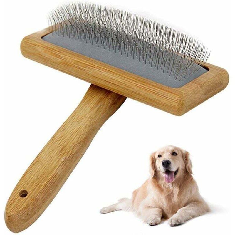 Haustierbürste, Kamm für Hunde und Katzen, Fellpflegebürste für Haustiere, geeignet für langes und kurzes Haar, Werkzeug zur Haarentfernung bei