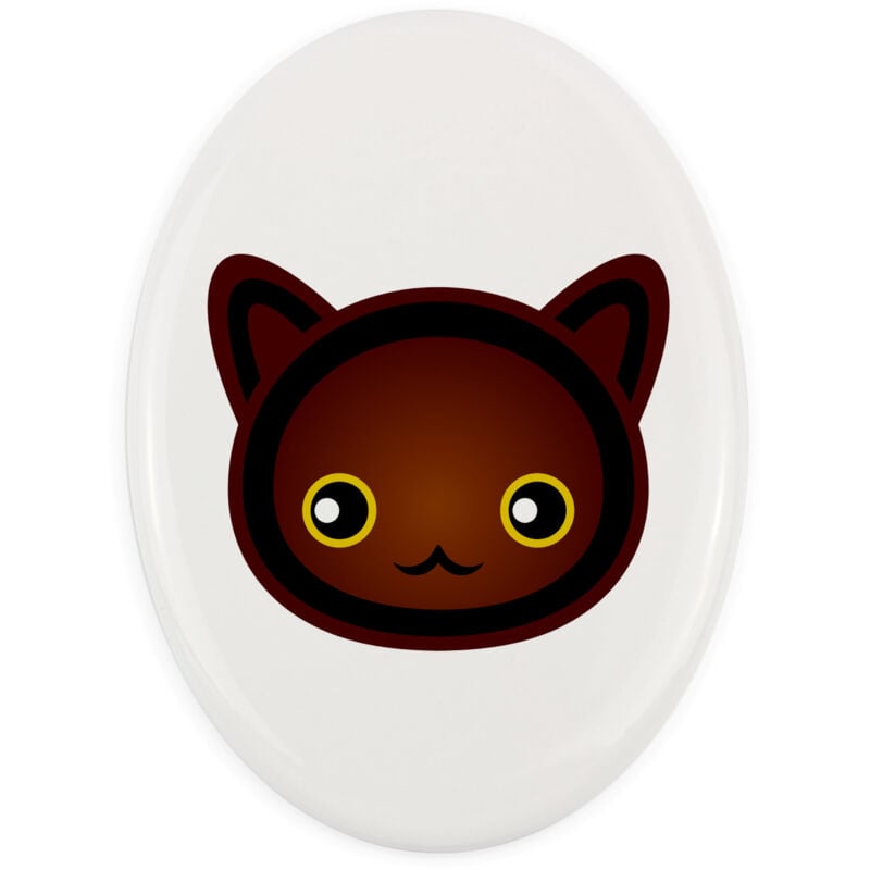 Havana Brown - Grabsteinfliese aus Keramik mit Grafik und Inschrift von Art-Dog