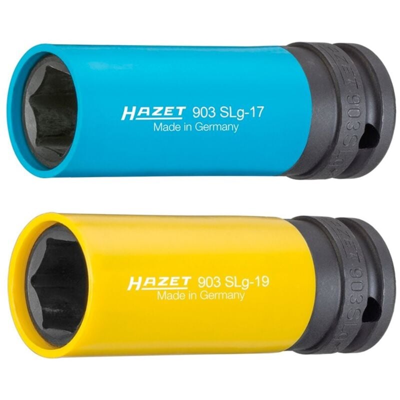 Hazet 903SLG/2 1/2' Alufelgen Nüsse SW 17 19 2-tlg Schlag- Maschinenschrauber Steckschlüssel-Einsätze