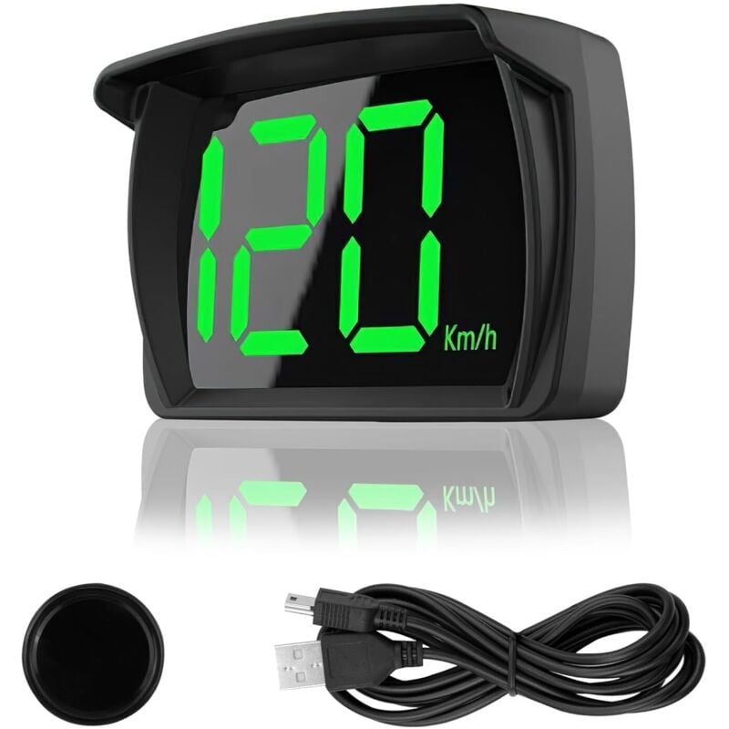 Head-Up-Display Auto hud, universeller digitaler Tachometer mit gps + Beidou Dual Chip für alle Autos, 2,8-Zoll-LED-Bildschirm, USB-Plug-and-Play, kmh