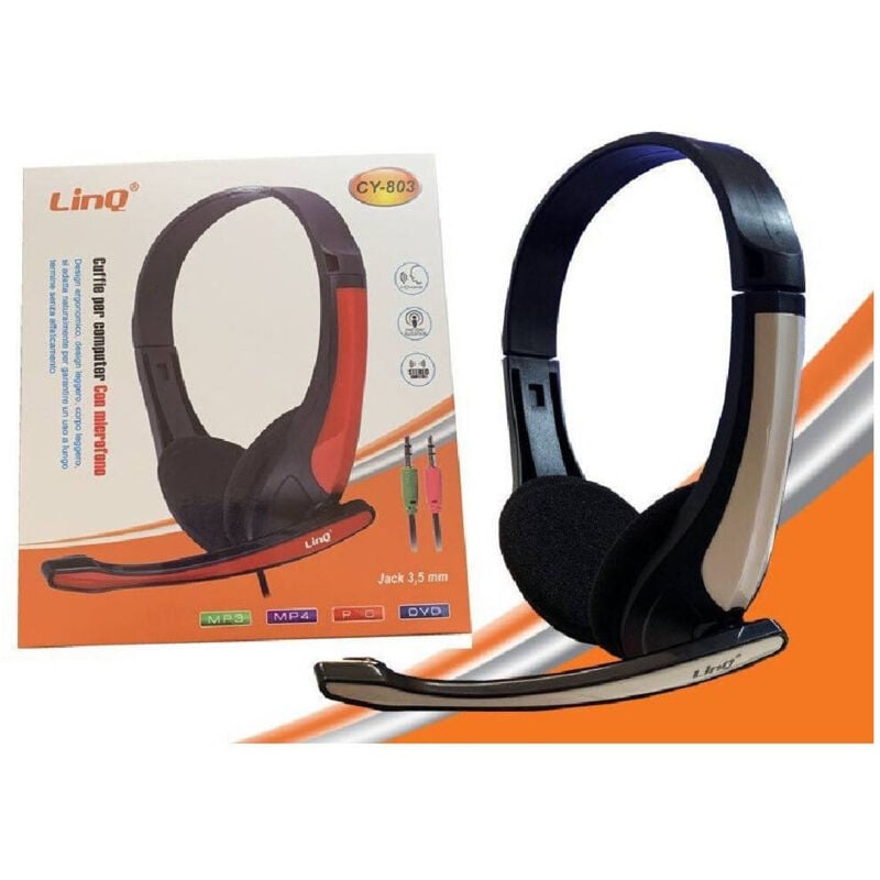 Trade Shop Traesio - Trade Shop - kultur mit microfone stere für pc notebook computer skype msn jack 3.5MM CY-803 -