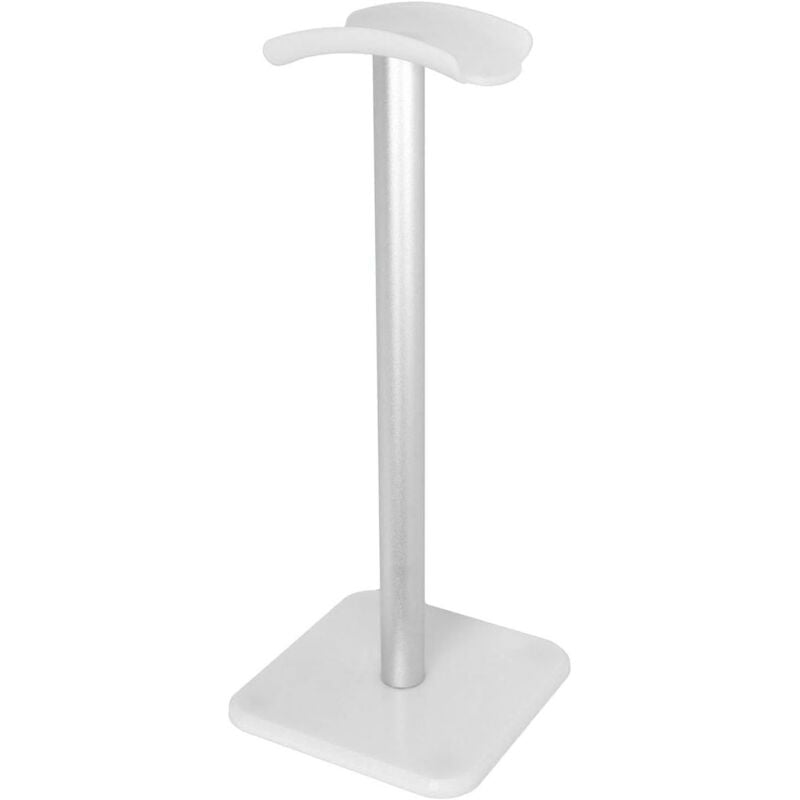 Headset-Ständer, Headset-Ständer mit Aluminium-Stützstange, für alle Headset-Größen, für PC-, Monitor- und Gaming-Headsets (weiß)