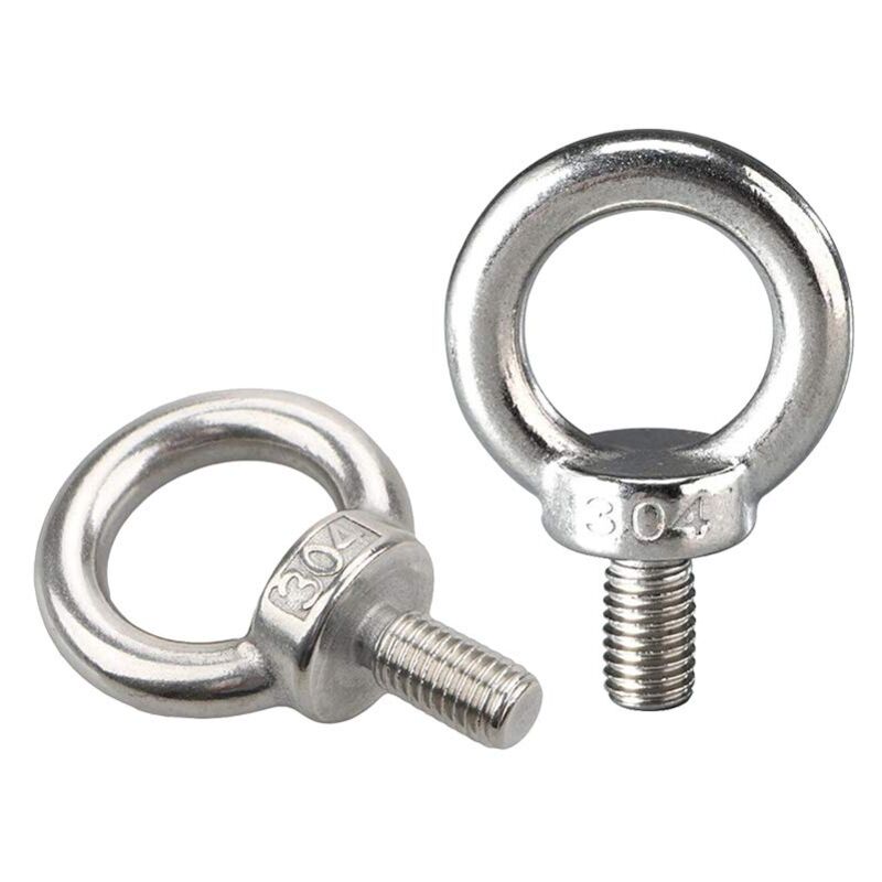 Memkey - Hebering-Augenschraube, Edelstahl-Außengewinde, Hebeösenschrauben, DIY-Bau, Baubeschläge, Terrassendielen, Marine-Gewichtsschrauben, M6 x