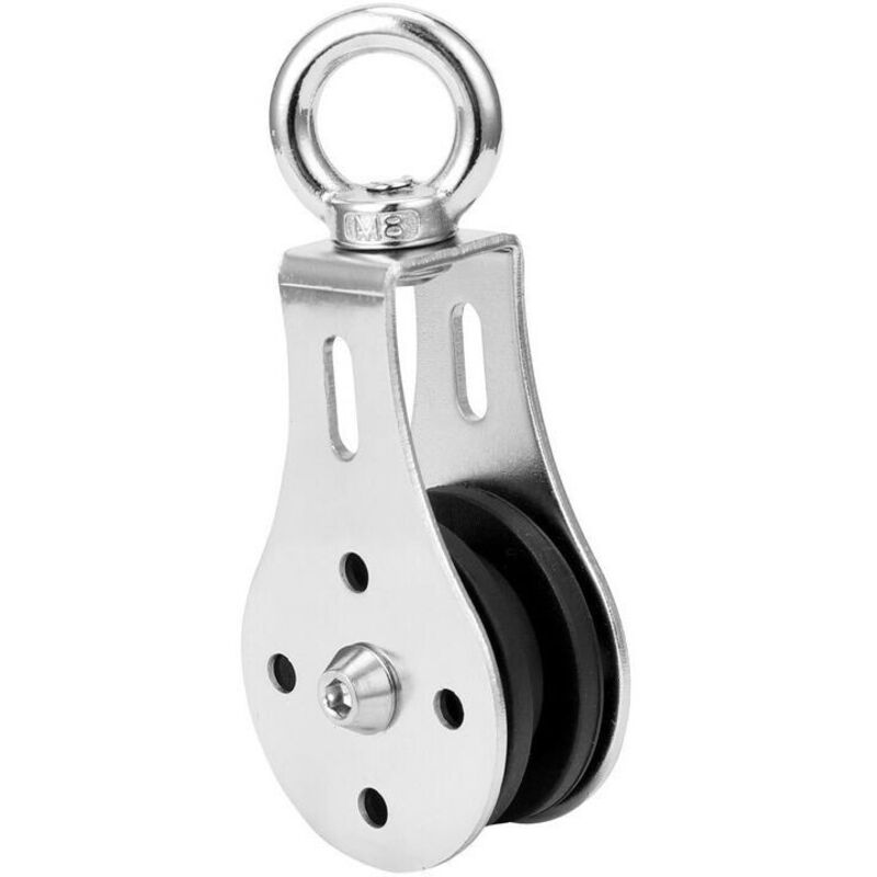 KZQ - Heberolle, 300 kg, geräuschloser Riemenscheiben-Hebering, drehbares Heberad aus Edelstahl für Bodybuilding, Roll-Fitness (1 Stück)