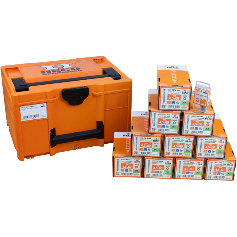 Heco Schrauben - HECO-Aktionskoffer Fassade 2, Systainer³ M237, 2.000 Schrauben + Zubehör