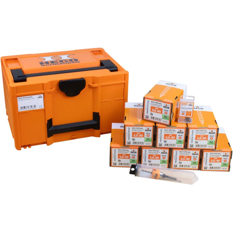Heco Schrauben - HECO-Aktionskoffer Terrasse, Systainer³ M237, 1.600 Schrauben + Zubehör