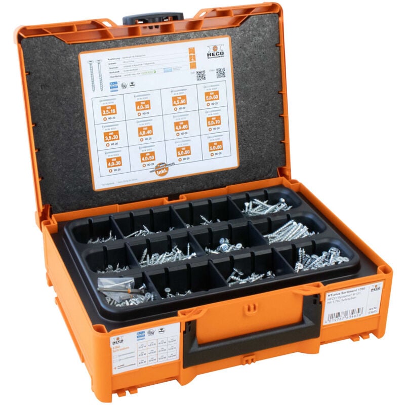 Heco Schrauben - HECO-TOPIX-plus Sortimentskoffer 1760, heco Systainer³ M137, mit 1.760 Schrauben