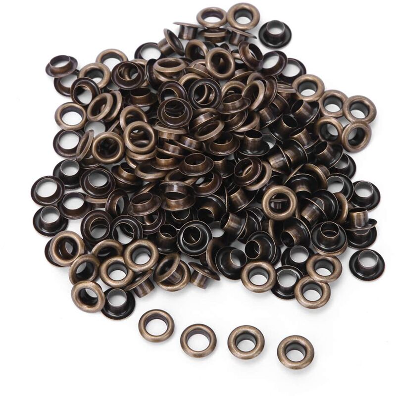 Zoternen - heepdd 100 Stücke Ösen, Double Side Kleidung Tasche Ledergürtel Dekoration 5mm mit 100 Stücke Dichtung 5 mm für Schuh Kleidung Leder