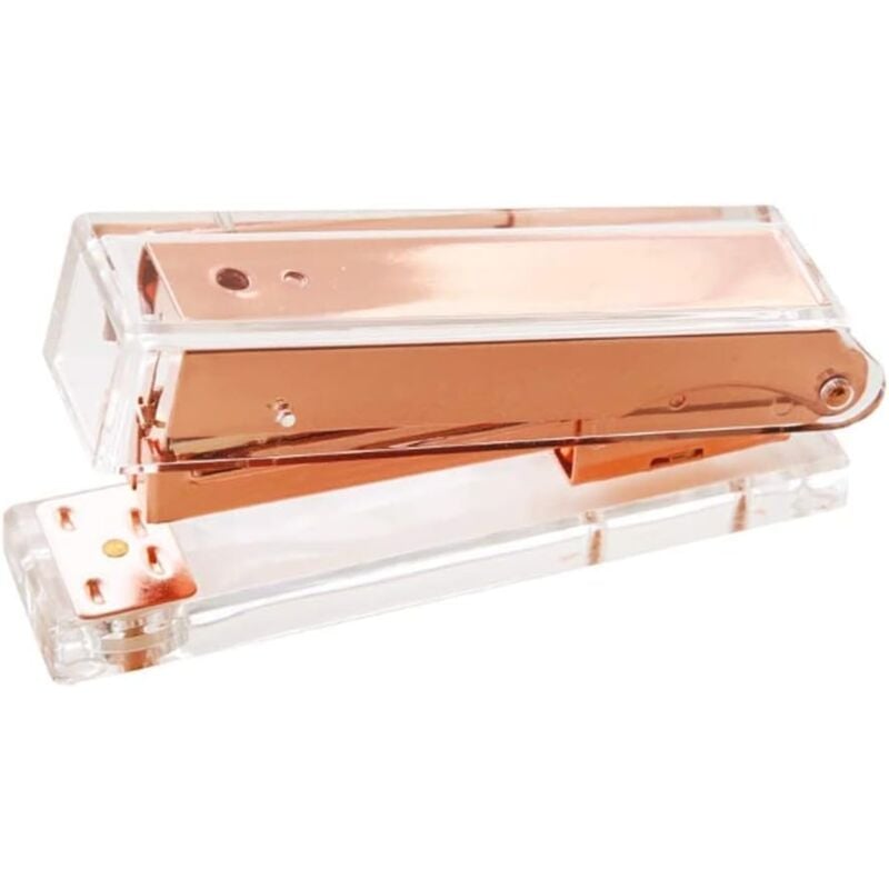 Hefter für das Büro, Gold, manueller Hefter, modischer Metall-Acryl-Hefter, 24/6, 26/6, Bürozubehör, Schule, Schreibwaren, Büro, tragbarer Hefter