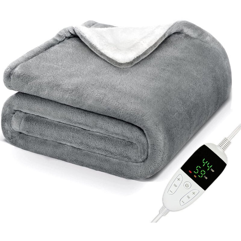 Heizdecke, 150x130, 6 Heizstufen, 10H Timer, Schnell, Überhitzungsschutz, LED-Anzeige, Maschinenwaschbar, für Sofa, Büro