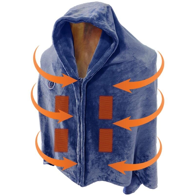 SNQ - Heizdecke Blaue Heizdecke (15080cm) 3 Temperatureinstellungen