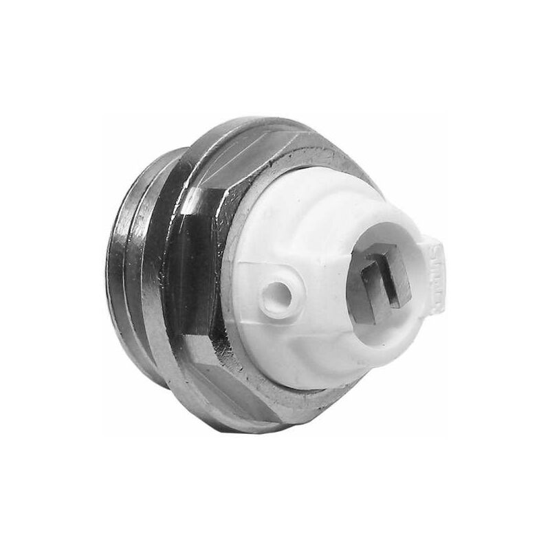 Simplex - Flamco Luftstopfen c Standard g 1/2' Außengewinde Messing vernickelt Kunststoff Auslauf, schwenkbar