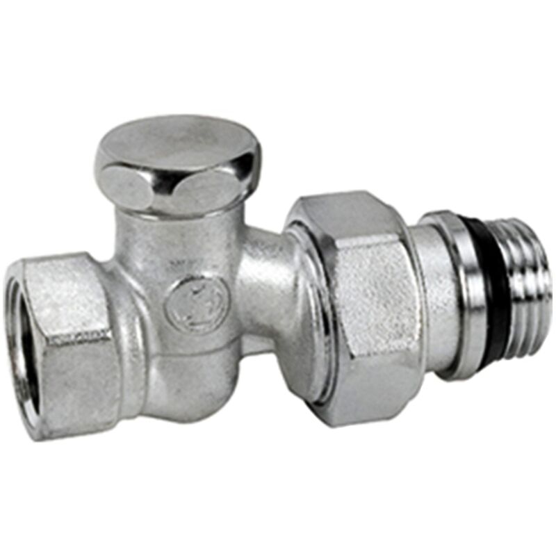 Giacomini R17X033 Heizkörper-Rücklaufverschraubung Durchgang verchromt selbstdichtend 1/2'