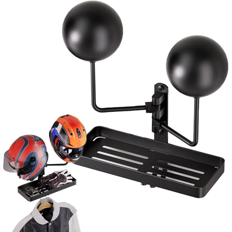 Helm-Wandhalterung – Robustes Metall – Robuste Garagen-Aufbewahrungshaken – Organizer für Sicherheitsausrüstung – Anzeige der Reitausrüstung für