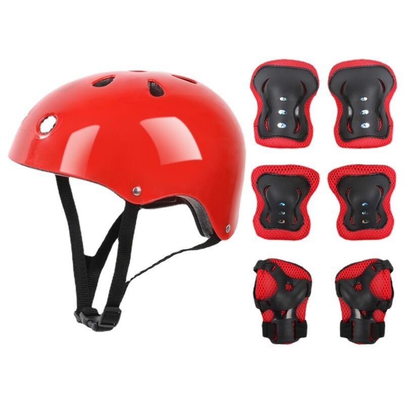 Helme, Skating-Schutzausrüstungsset - Roter Helm + SchutzausrüstungHelme, Skating-Schutzausrüstungsset - Roter Helm + Schutzausrüstung-RAPANDA