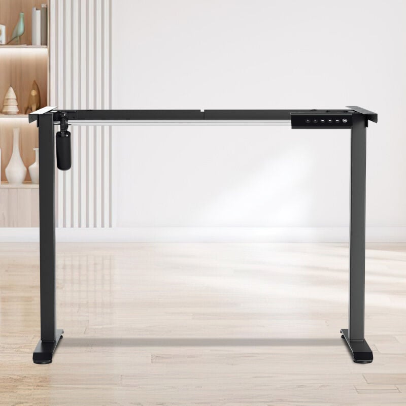 Swanew Höhenverstellbarer Schreibtisch Elektrisch Gestell für Schreibtisch Höhenverstellbar Elektrisch mit Motor, schwarz