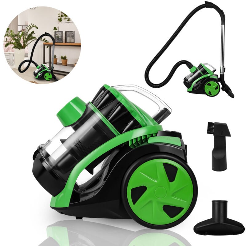 Swanew Staubsauger Beutellos 900 Watt Bodenstaubsauger Leise für Hart- und Teppichböden äußerst effizienter HEPA-Filter Niedriger Stromverbrauch 3.0L