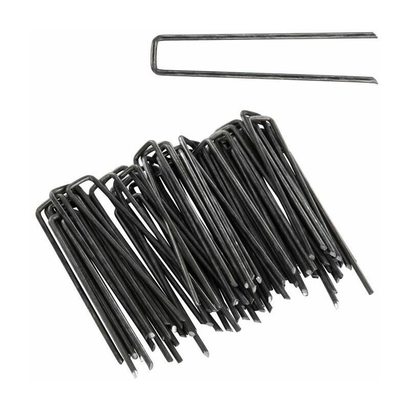 Estexo - Heringe Erdanker Bodenanker 200 Stück 100x13 mm Zeltheringe Erdnagel unverzinkt