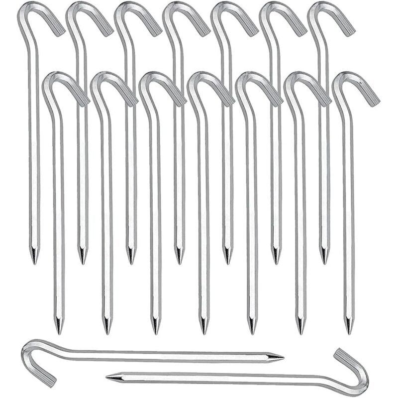 Blue Dream - shining house Sardinenpfahl, Befestigungspfahl, 20 Stück, Zeltheringe im Boden, Befestigungspfähle, Haken für Sardinenzelt, Camping,