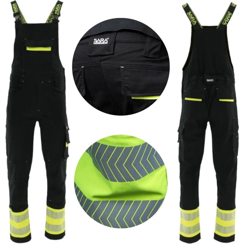 Herren Arbeitslatzhose REFLEKTIEREND Bequem Viele Taschen ACTIFLEX NEO Arbeitslatzhose 1-03-305-25-27-50M