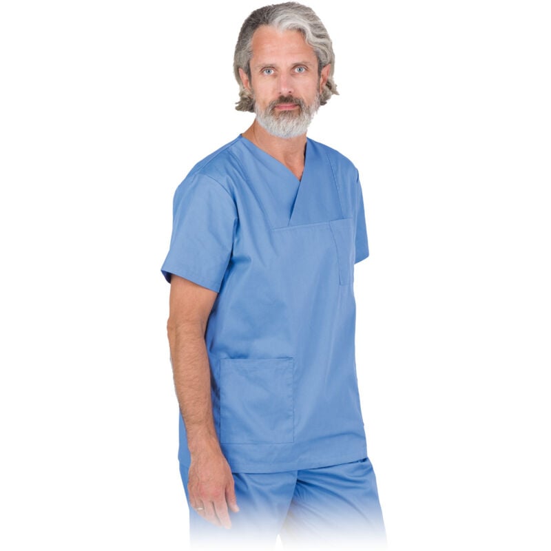 Herren Kasack mit 3 Taschen in Blau Gr. XL