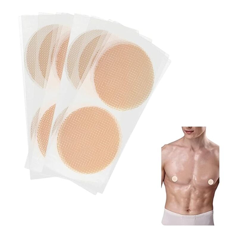 Bluedeer - Herren Nippel Cover, Herren Nippelabdeckung, Brustwarzen Abdeckungen für Läufer, 60 Paare Männer Nippelpads, Geeignet für Marathonläufer,